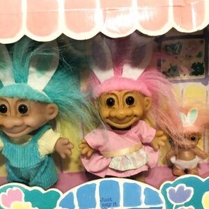 Trolls Easter Bunny Family RUSS Mom and Dad 5” with 2”Baby New in Box